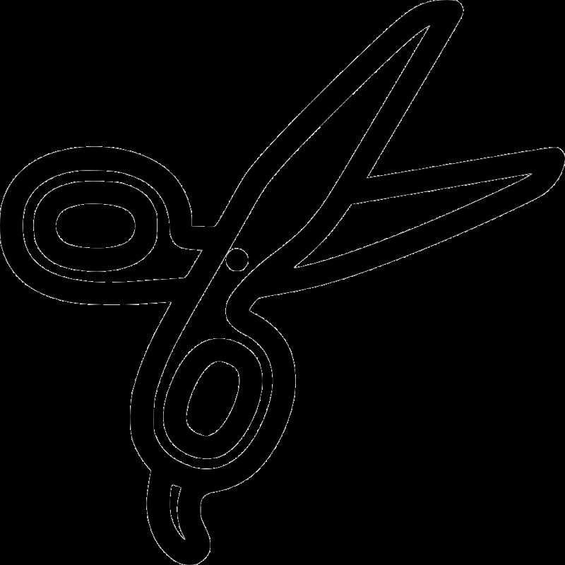 Ножницы макет для рисования