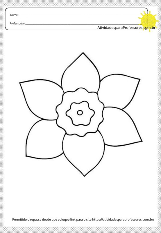 Трафарет цветок Нарцисс