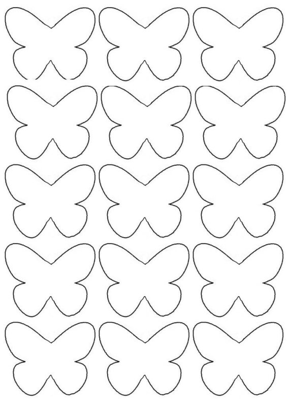Трафареты бабочек для декора