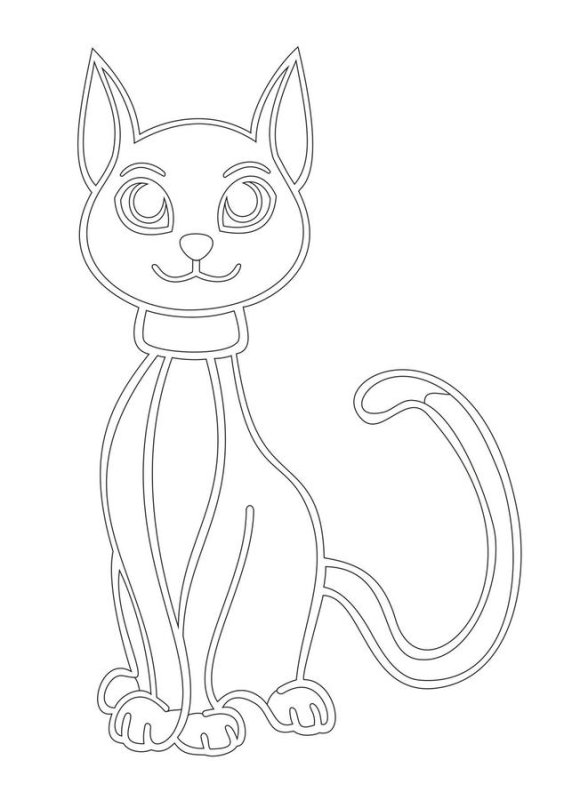Трафарет кошки