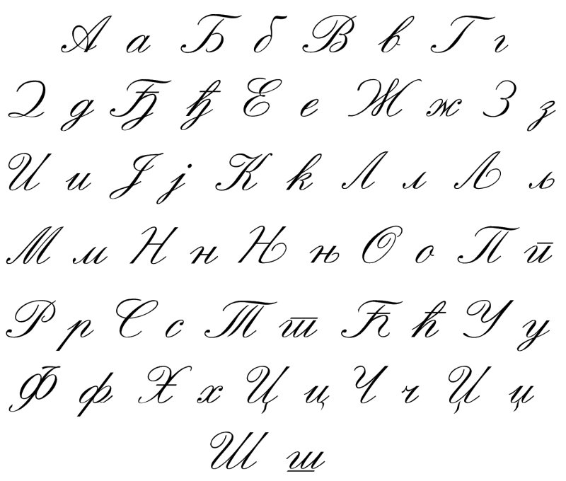 Красивые письменные буквы