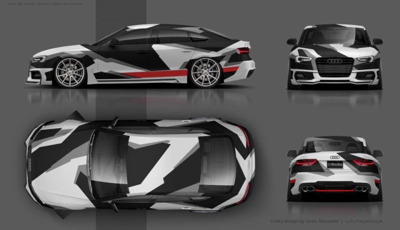 Audi винилы сбоку