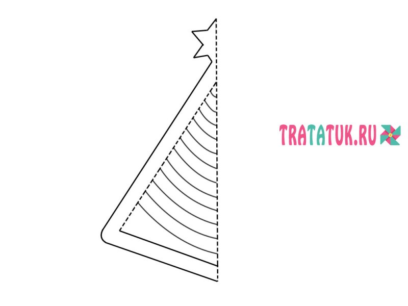Шаблон елки для вырезания из бумаги