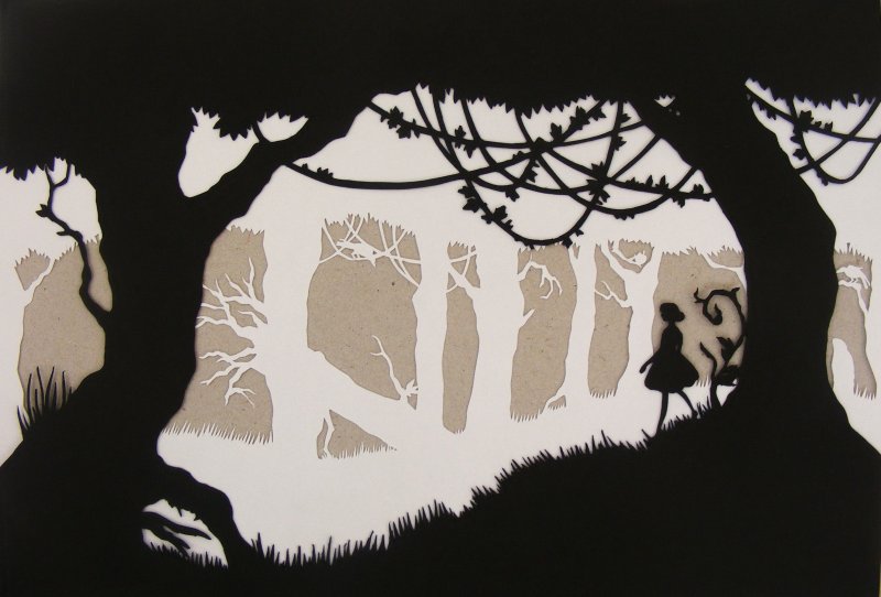 Силуэт леса