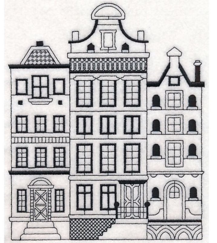 Трафарет дом в голландском стиле