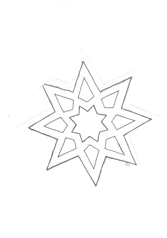 Звезды вытынанки на окна