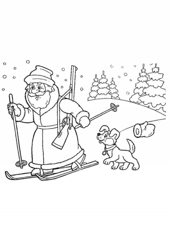 Раскраска рукавичка для детей из сказки