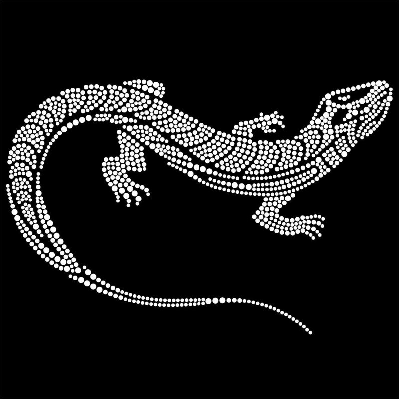 Трафарет ящерицы