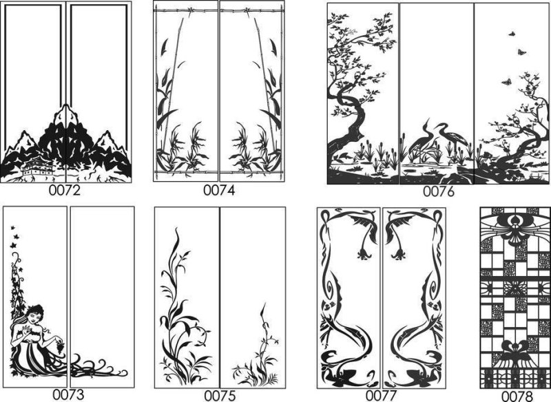 Узоры на двери