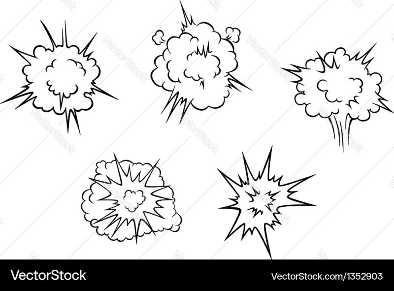 Рисунок взрыва для срисовки