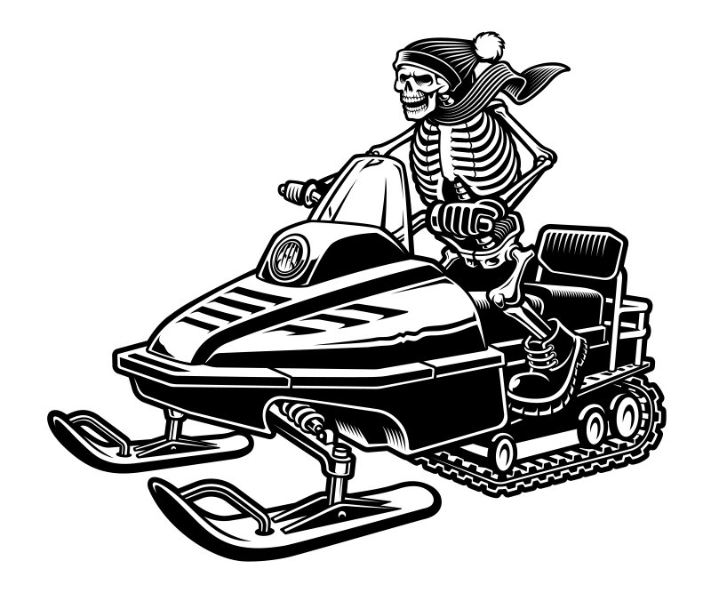 Трафарет снегохода