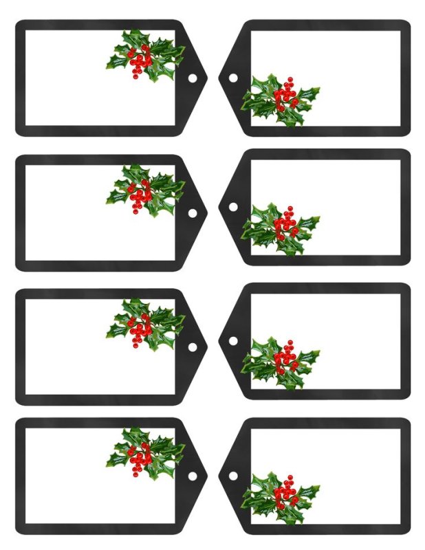 Новогодние этикетки для подарков