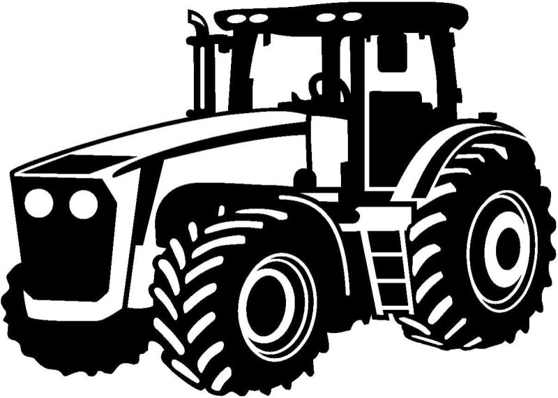 Трактор силуэт