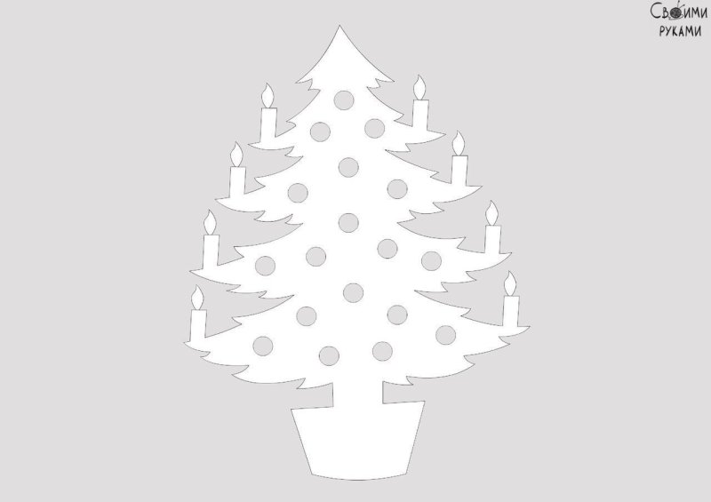 Трафарет "елка"