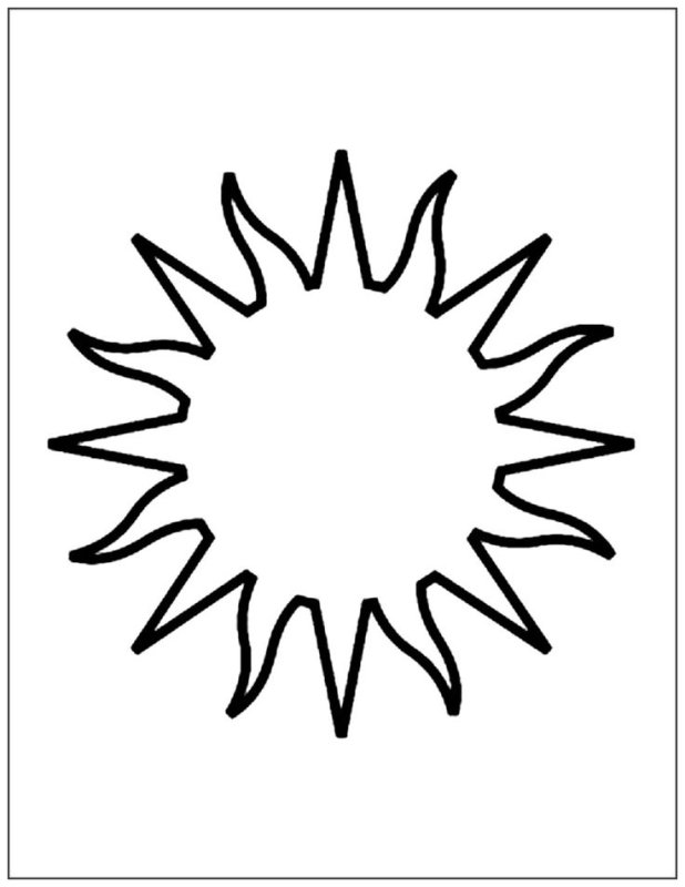 Трафарет солнышко