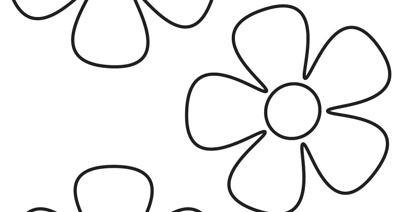 Цветы трафарет для вырезания
