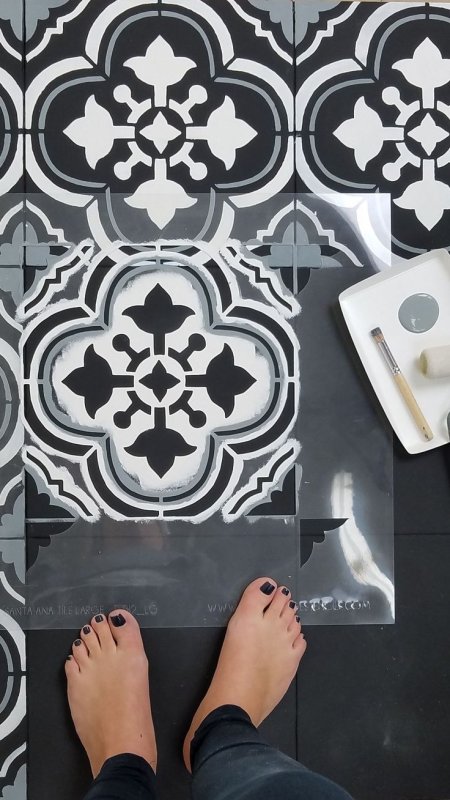 Трафарет для покраски плитки