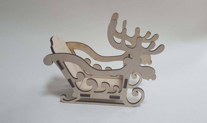 Сани Деда Мороза деревянные