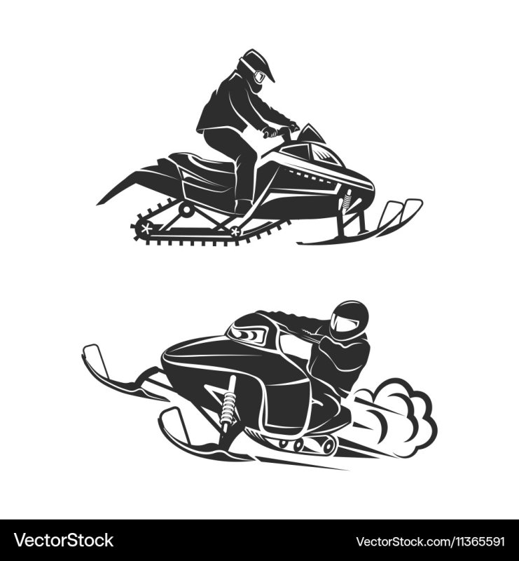 Снегоход контур