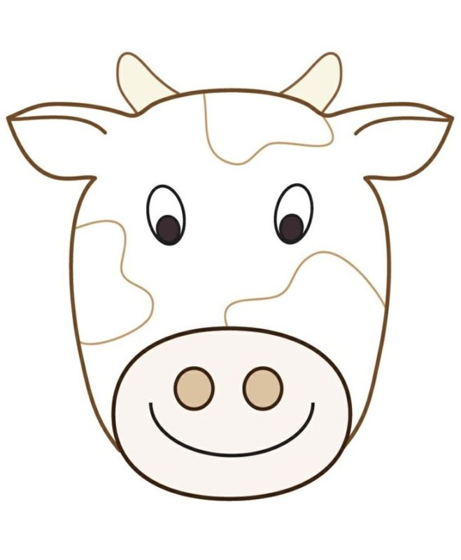 Маска бычка для детей