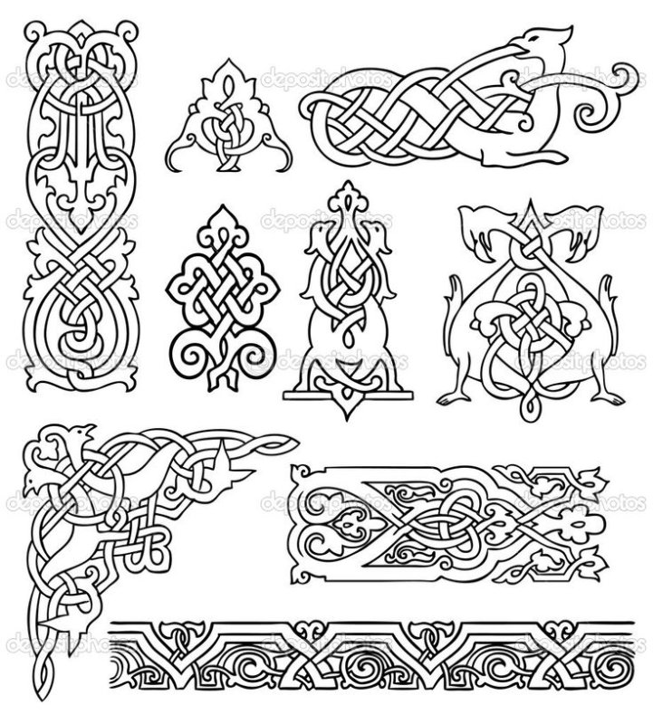 Домонгольский древнерусский орнамент вязь