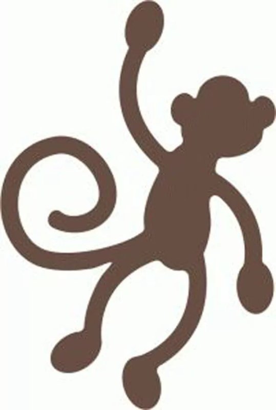 Силуэт обезьяны