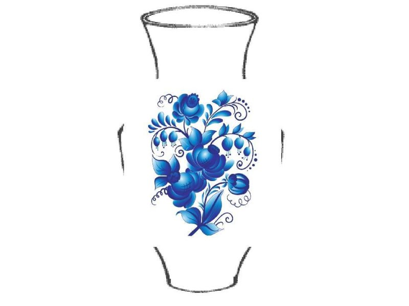 Роспись кувшинчика Гжель старшая группа