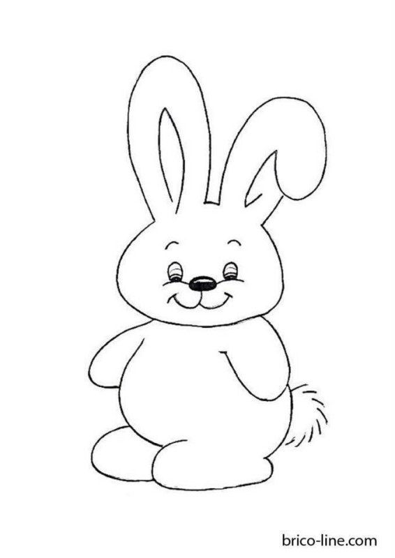 Заяц раскраска