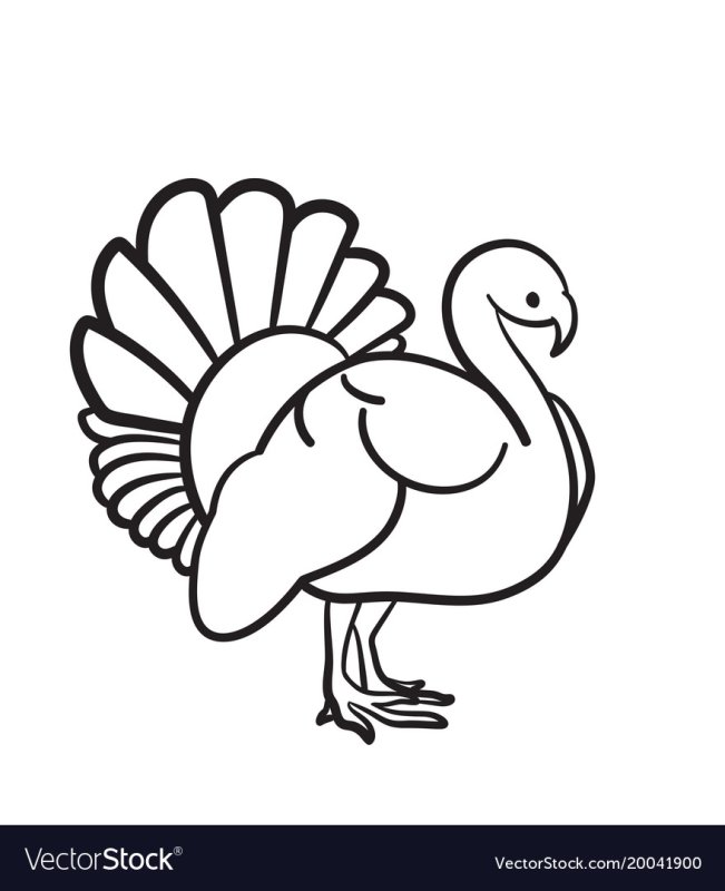 Индейка силуэт