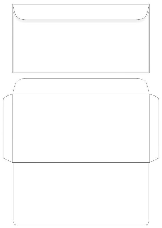Конверт макет для печати