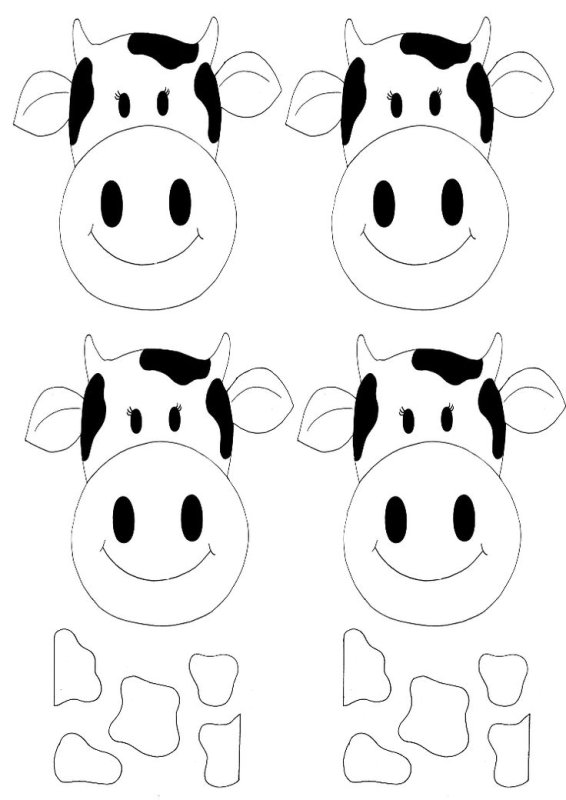 Корова трафарет
