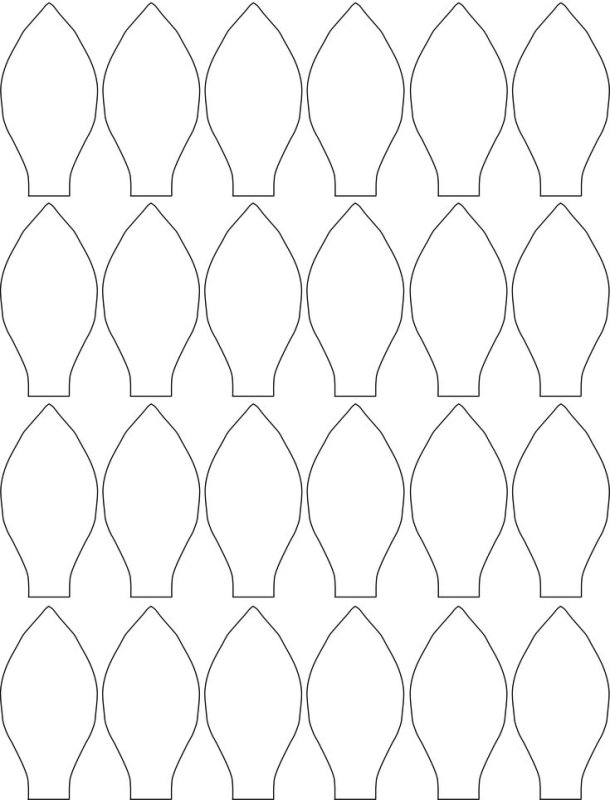 Лепесток трафарет