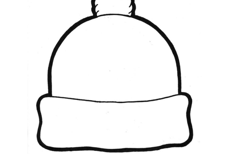 Шапка раскраска для малышей