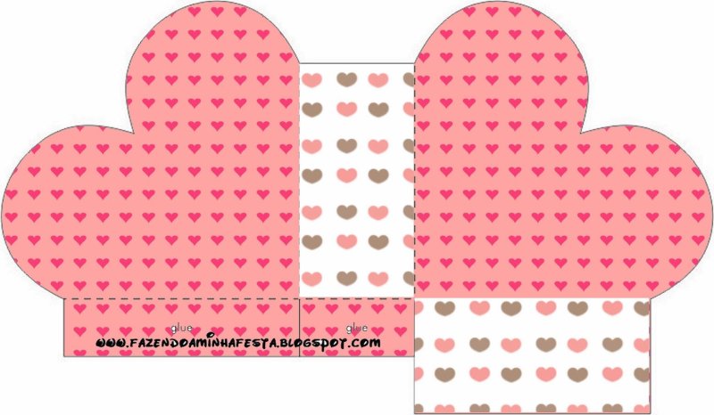 Коробочка в виде сердечка шаблон