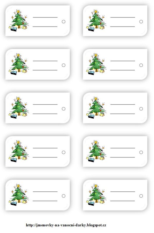 Новогодние этикетки для подарков