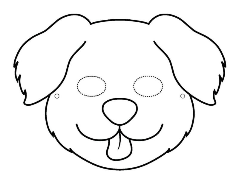 Маски животных для раскрашивания для детей