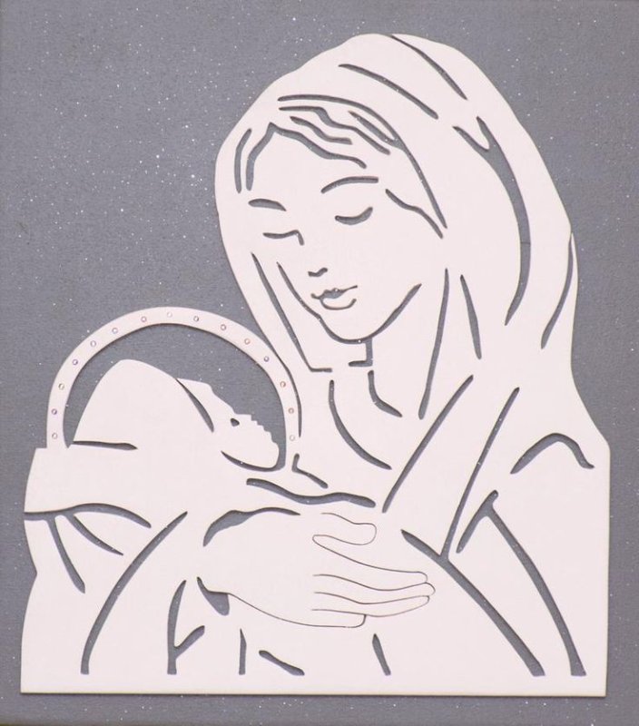 Вытынанки мама с ребенком