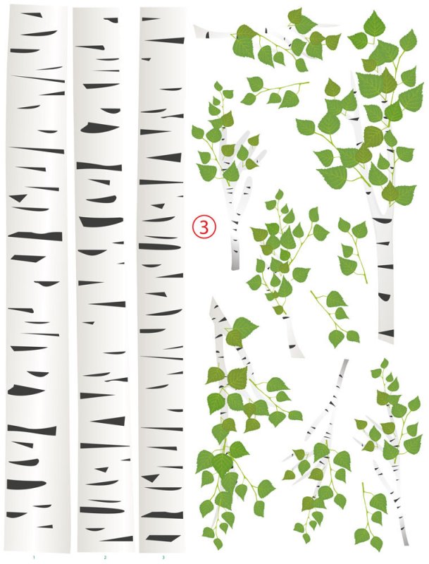 Стилизованные березы