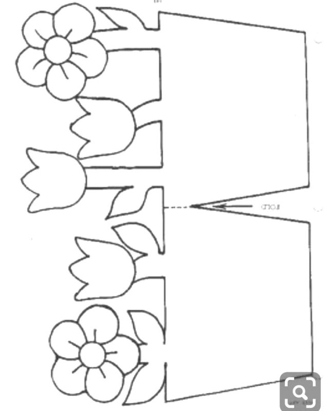 Шаблоны цветов для открытки