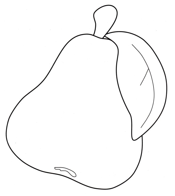 Груша раскраска для детей