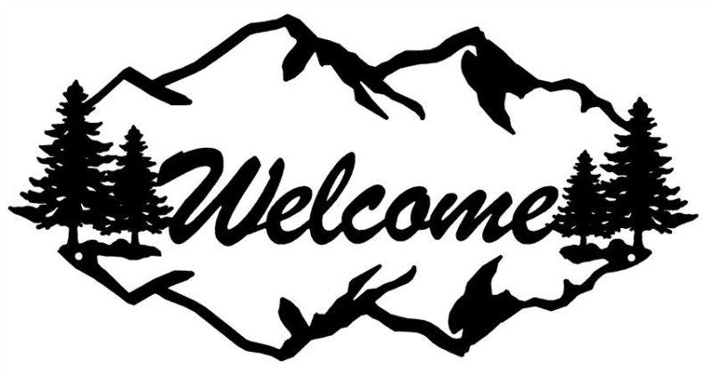 Трафарет добро пожаловать