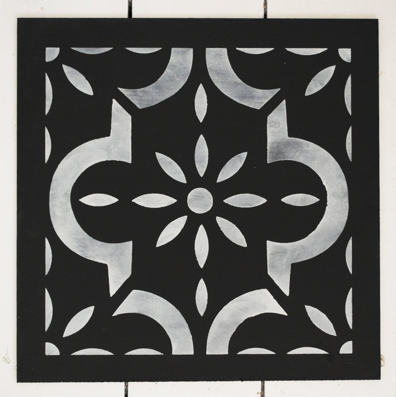 Трафарет для плитки пола