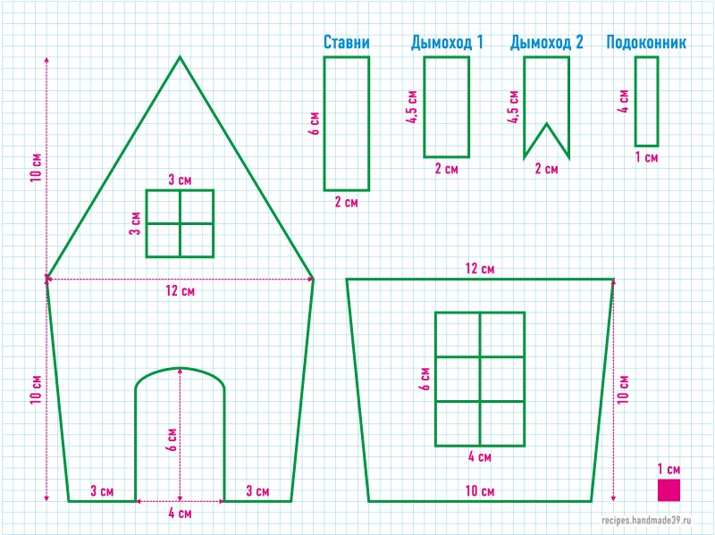 Пряничный домик схема