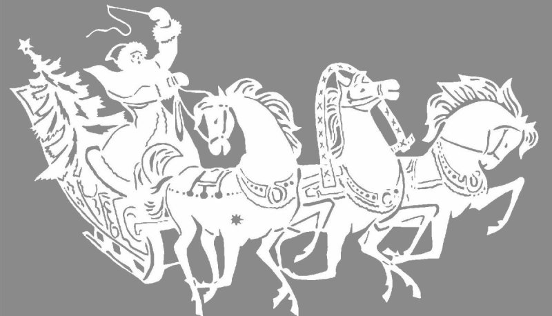 Вытынанка дед Мороз