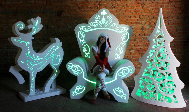 Новогодние украшения из пеноплекса