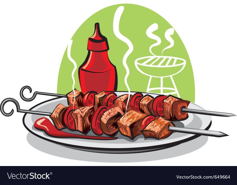 Шашлык иллюстрация