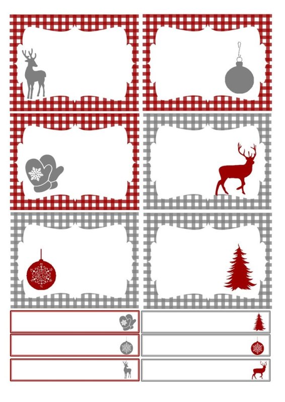 Новогодние ценники шаблоны