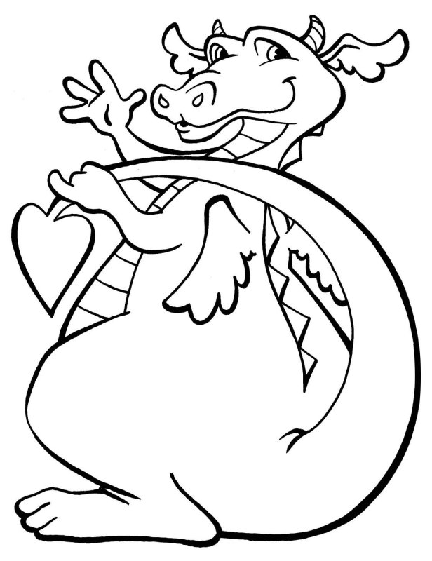 Раскраска дракончик