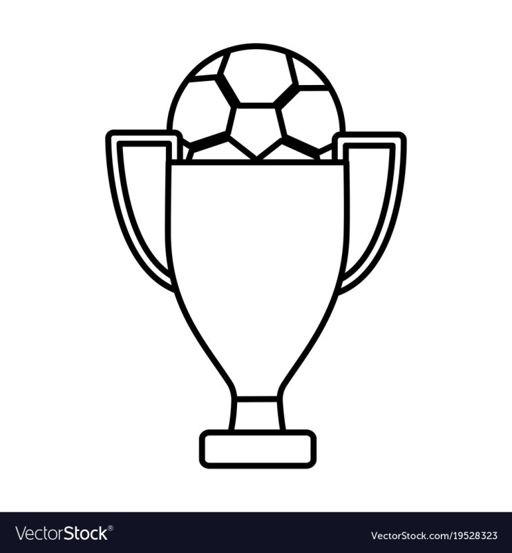 Кубок раскраска для детей