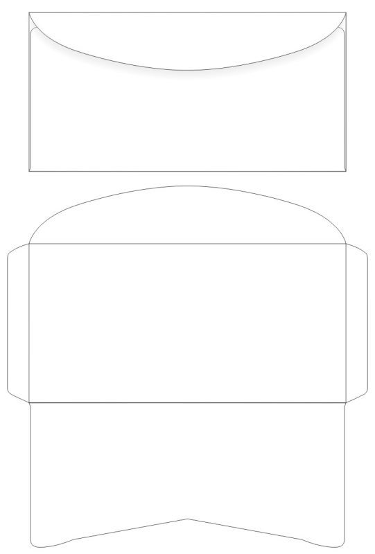 Развертка конверта для денег